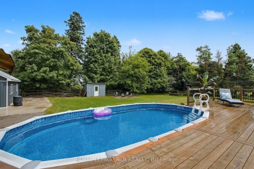 17 Deaken Drive, East Luther Grand Valley, ON - Outdoor With Above Ground Pool With Backyard