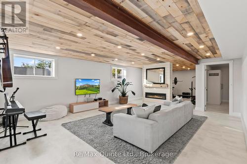 Finished lower level with flexible living space - 68 Hiddenvalley Drive, Belleville (Thurlow Ward), ON - Indoor With Fireplace