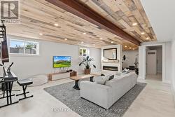 Finished lower level with flexible living space - 