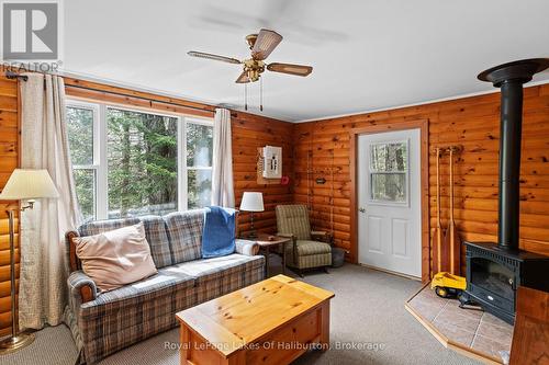 1099 Yellow Rock Drive, Highlands East (Glamorgan), ON - Indoor Photo Showing Living Room With Fireplace
