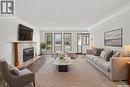 83 Groome Avenue, Regina, SK  - Indoor Photo Showing Living Room With Fireplace 