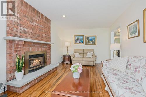 7 Eaton Street, Halton Hills, ON - Indoor Photo Showing Living Room With Fireplace