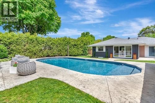 22 Dale Avenue, Cambridge, ON - Outdoor With In Ground Pool With Deck Patio Veranda