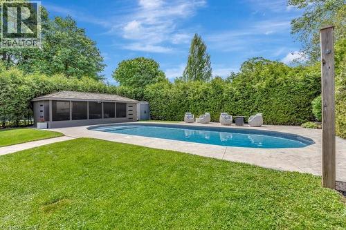 22 Dale Avenue, Cambridge, ON - Outdoor With In Ground Pool With Backyard