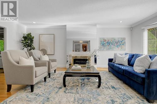 33 Okanagan Drive, Ottawa, ON - Indoor Photo Showing Living Room With Fireplace