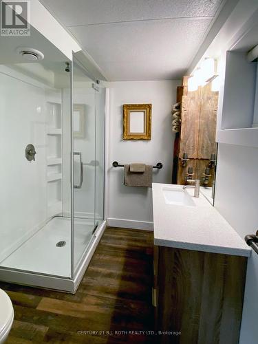 Downstairs 3 piece Bath - 8101 Kings River Road, Ramara, ON - Indoor Photo Showing Bathroom