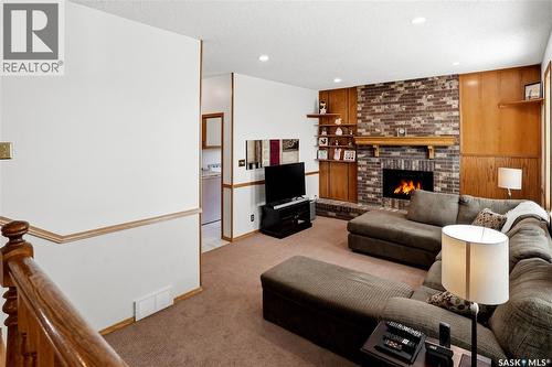 2447 Swayze Crescent, Regina, SK - Indoor With Fireplace