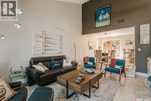71 Bain Crescent, Saskatoon, SK - Indoor Photo Showing Living Room With Fireplace