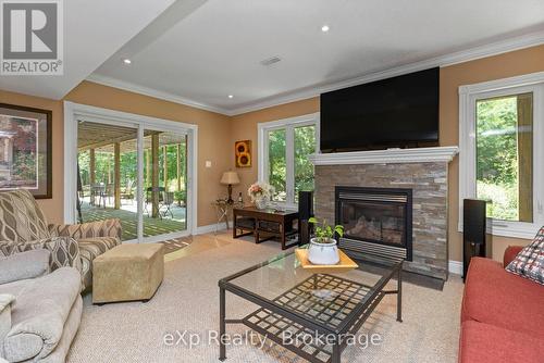 7 Limbert Road, Mcdougall, ON - Indoor Photo Showing Living Room With Fireplace