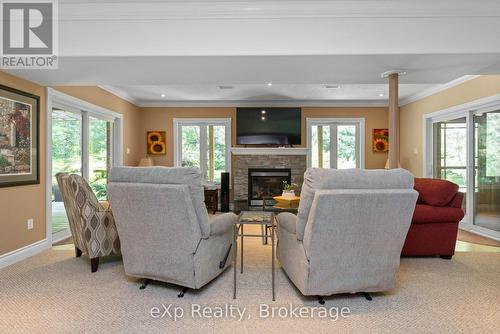 7 Limbert Road, Mcdougall, ON - Indoor Photo Showing Living Room With Fireplace
