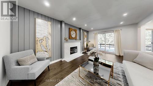 349 Banbury Road, Toronto, ON - Indoor Photo Showing Living Room With Fireplace