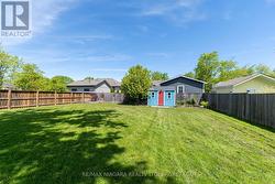 Backyard with cute shed - 