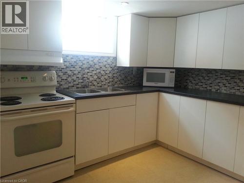 49 West 3Rd Street, Hamilton, ON - Indoor Photo Showing Kitchen With Double Sink