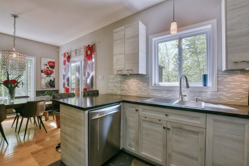 Cuisine - 14 Rue Boréale, Saint-Hippolyte, QC - Indoor Photo Showing Kitchen With Double Sink