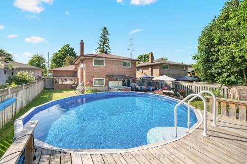 2002 Ingledale Road, Mississauga, ON - Outdoor With Above Ground Pool With Deck Patio Veranda With Backyard With Exterior