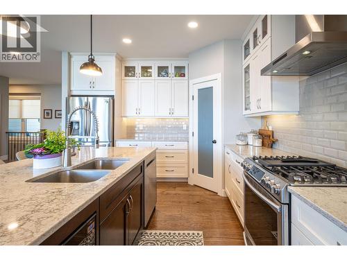 Kitchen - 132 Crown Crescent, Vernon, BC - Indoor Photo Showing Kitchen With Double Sink With Upgraded Kitchen