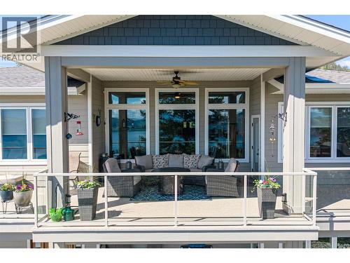 Main level balcony - 132 Crown Crescent, Vernon, BC - Outdoor With Facade