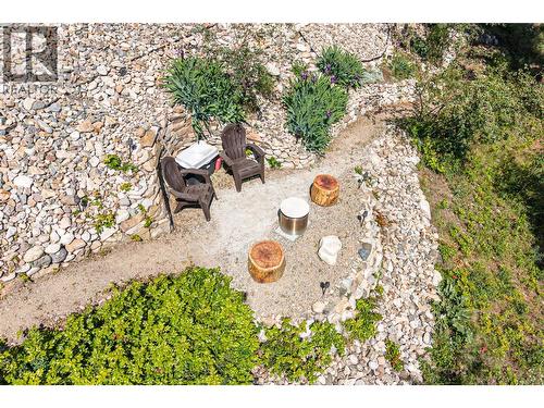 fire pit area with gorgeous lake view - 132 Crown Crescent, Vernon, BC - Outdoor