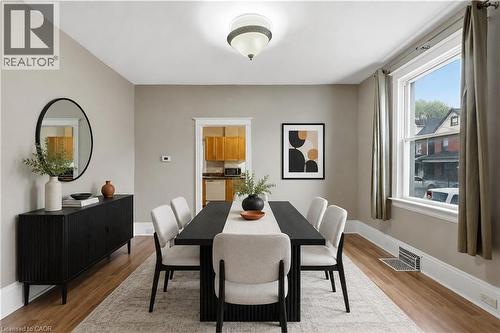 Virtually Staged Photo - 643 Wilson Street, Hamilton, ON - Indoor Photo Showing Dining Room