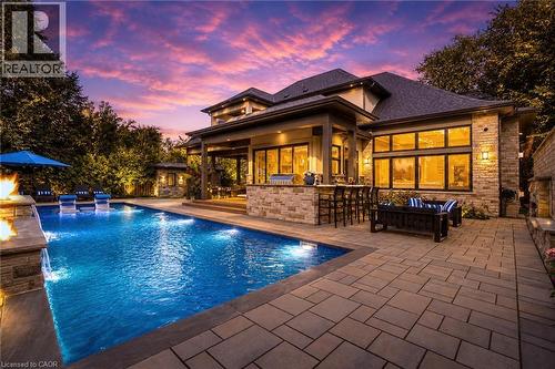 100 Seneca Drive, Ancaster, ON - Outdoor With In Ground Pool With Deck Patio Veranda