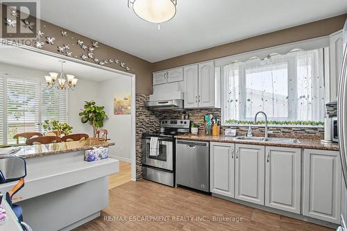 304 St Andrews Drive, Hamilton, ON - Indoor Photo Showing Kitchen With Double Sink