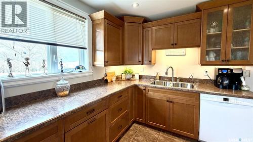 East Craik Acreage, Craik, SK - Indoor Photo Showing Kitchen With Double Sink