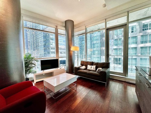 Salon - 507-1155 Rue De La Montagne, Montréal (Ville-Marie), QC - Indoor Photo Showing Living Room