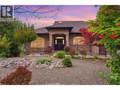 Front of home at sunset - 448 Viewcrest Road, Kelowna, BC - Outdoor With Deck Patio Veranda