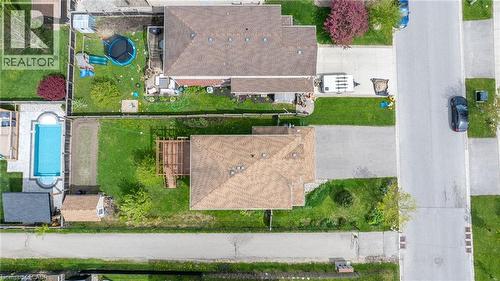 Aerial perspective showcasing two residential properties with distinct outdoor features - 139 Ferris Drive, Wellesley, ON - Outdoor With View