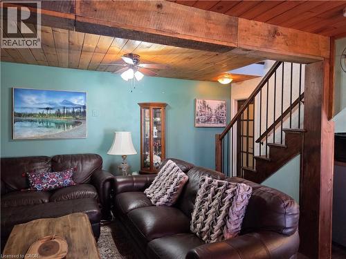 Beamed Ceilings - 112 Indian Road, Asphodel-Norwood Twp, ON - Indoor Photo Showing Living Room