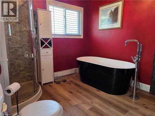 Upper Level Bath with Free standing Soaker Tub - 112 Indian Road, Asphodel-Norwood Twp, ON - Indoor Photo Showing Bathroom