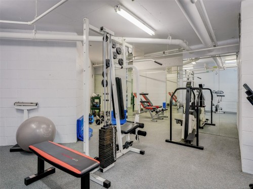 #501-327 Maitland St, Victoria, BC - Indoor Photo Showing Gym Room