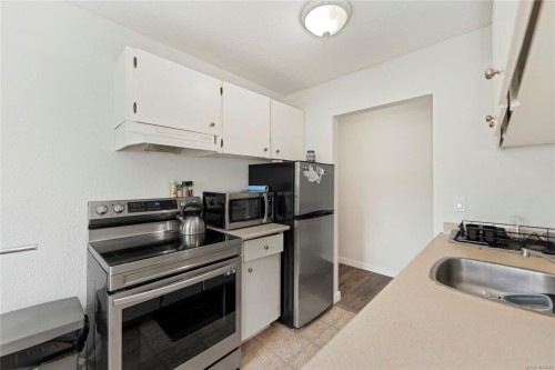 #304-3040 Pine St, Chemainus, BC - Indoor Photo Showing Kitchen With Double Sink