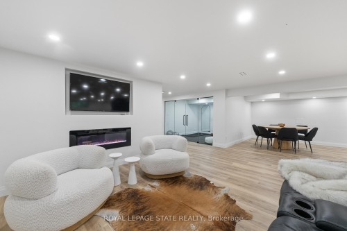 1067 Jerseyville Road W, Hamilton, ON - Indoor With Fireplace
