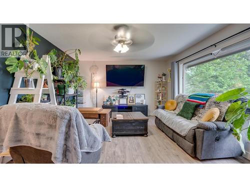 Living Room with Valley Views - 2025 Catt Avenue, Lumby, BC - Indoor Photo Showing Living Room