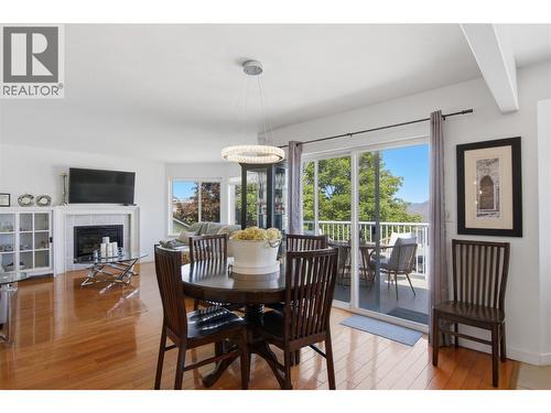 87 Thor Drive, Kamloops, BC - Indoor Photo Showing Dining Room With Fireplace