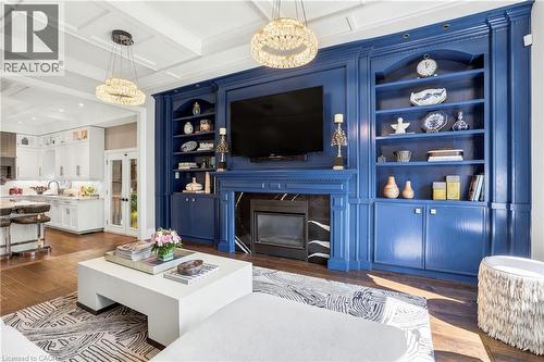149 Miller Drive, Ancaster, ON - Indoor Photo Showing Living Room With Fireplace