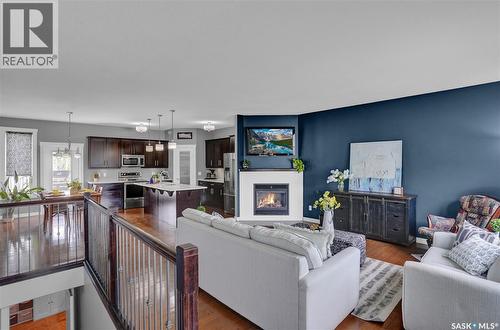 121 Everton Crescent, Moose Jaw, SK - Indoor Photo Showing Living Room With Fireplace