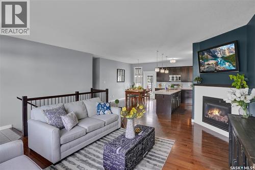 121 Everton Crescent, Moose Jaw, SK - Indoor Photo Showing Living Room With Fireplace
