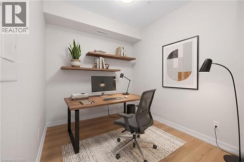 Virtually-staged photos - 10 Esplanade Lane Unit# 310, Grimsby, ON - Indoor Photo Showing Office