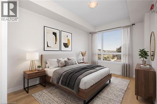 Virtually-staged photos - 10 Esplanade Lane Unit# 310, Grimsby, ON - Indoor Photo Showing Bedroom