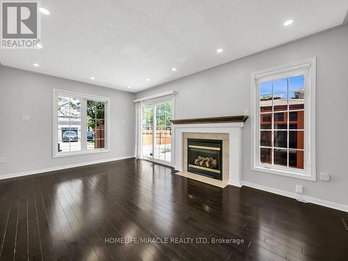 55 Secord Crescent, Brampton, ON - Indoor Photo Showing Living Room With Fireplace