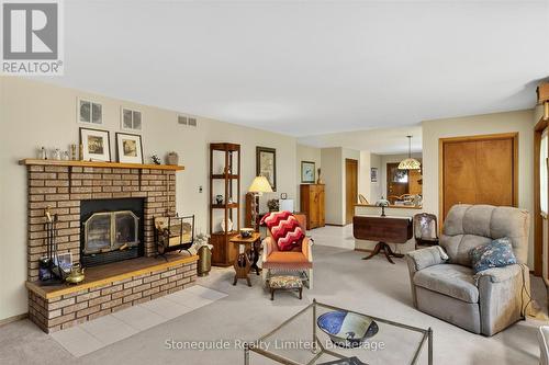 3786 Hwy 28 Highway, Douro-Dummer, ON - Indoor Photo Showing Living Room With Fireplace