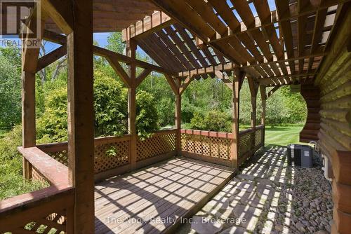 Side yard pergola perfect for a swing. - 1205 Zion Road, Kawartha Lakes (Mariposa), ON - Outdoor With Exterior