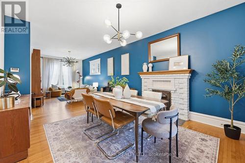 102 Carrick Avenue, Hamilton, ON - Indoor Photo Showing Dining Room With Fireplace