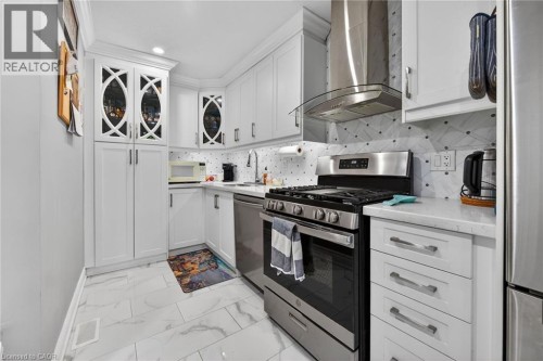 219 Hess Street S, Hamilton, ON - Indoor Photo Showing Kitchen With Stainless Steel Kitchen