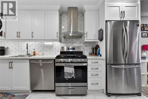 219 Hess Street S, Hamilton, ON - Indoor Photo Showing Kitchen With Stainless Steel Kitchen