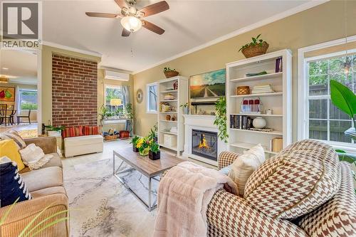 333 Cameron Street, Sarnia, ON - Indoor Photo Showing Living Room With Fireplace