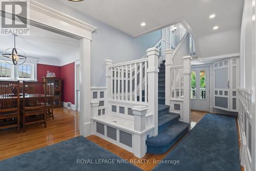 Beautiful staircase. Door to deck at back. - 260 Main Street E, Grimsby (Grimsby East), ON - Indoor