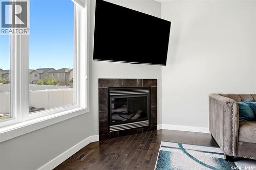 4113 Green Willow Terrace E, Regina, SK - Indoor With Fireplace